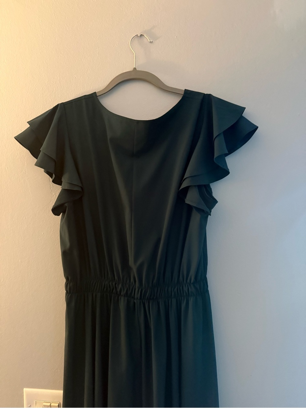 Numoco Elegant V-Neck Ruffle Sleeve Maxi Dress - Picture 8 of 8